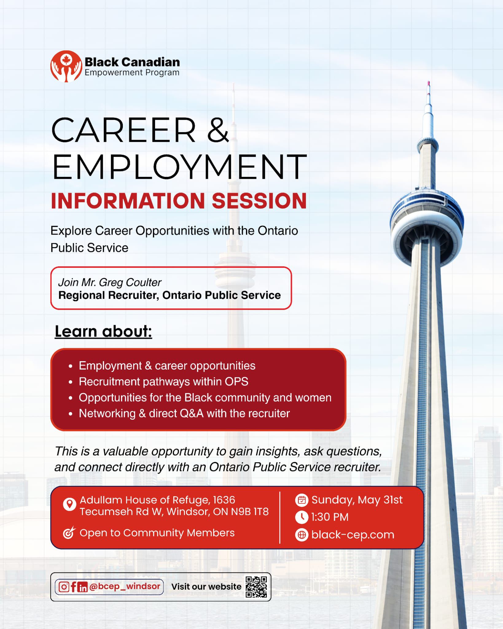 Career and Employment Information Session May 31st 2026